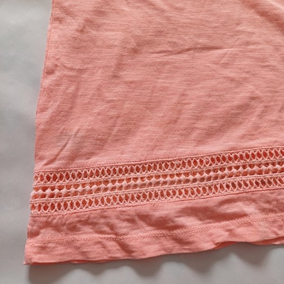 Coral Lord & Taylor Summer Lacy Tank Top M Size - Picture 11 of 11